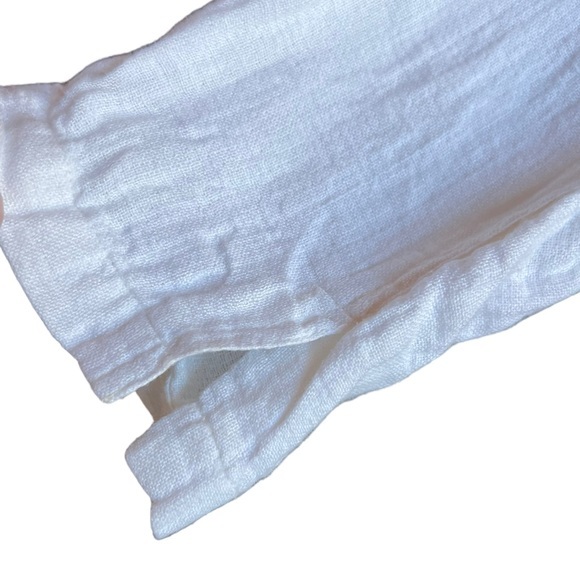 Eileen Fisher White Irish Linen Blazer Jacket Shaket Size Medium - Picture 6 of 9